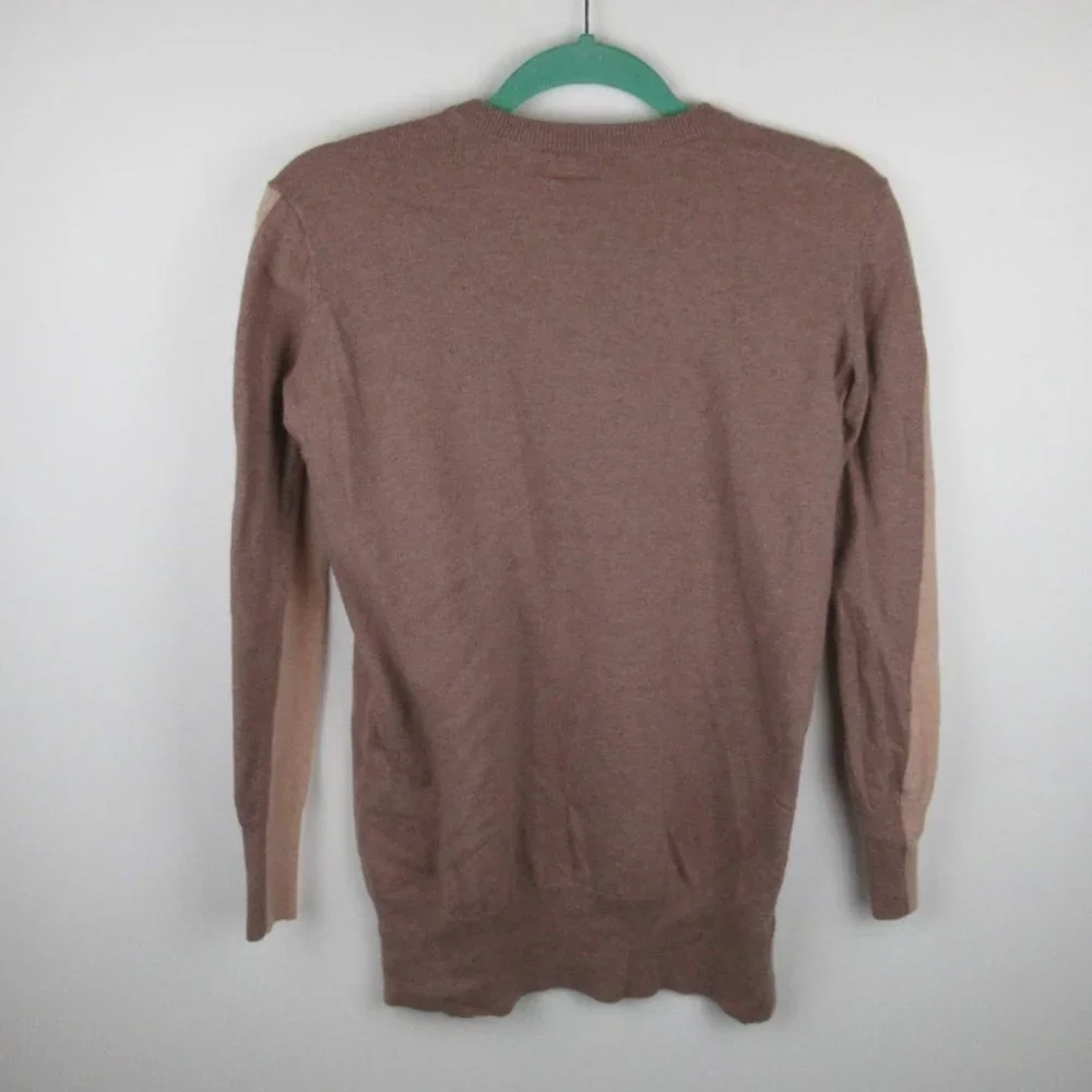 J. Crew Wool Blend Colorblock Oversized Tunic Sweater sz XXS Flawed